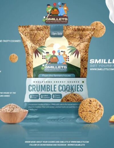 Oats & Millet Crumble Cookies Natural Multigrain Cookies (200g)